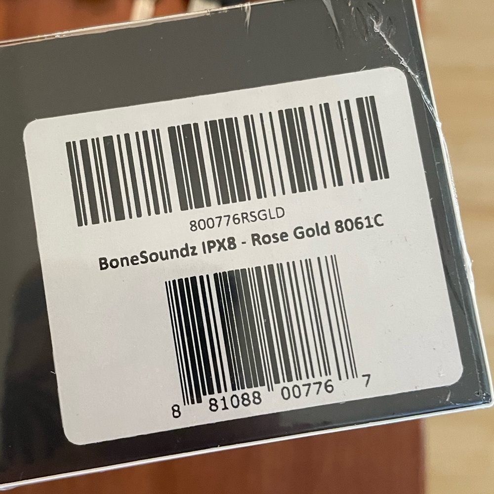 Bonesoundz Pro Bone Conduction Headphones Rose Gold NWT - Picture 2 of 3